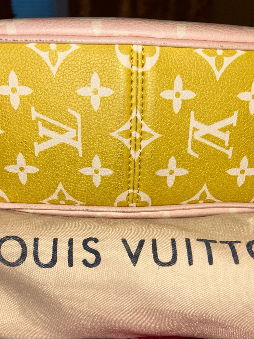 Inspired Louis Vuitton Pink Monogram Hobo Bag - Picture 2 of 7
